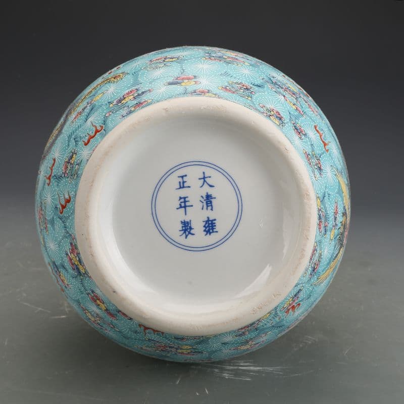 清雍正琺瑯彩鳳紋帯夜光賞瓶 景徳鎮 陶磁器 装飾品 現代工芸品 美術品 置物