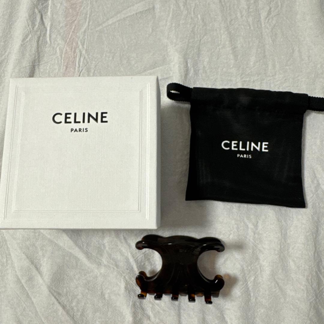 CELINE 波型デザイン ヘアクリップ 中型