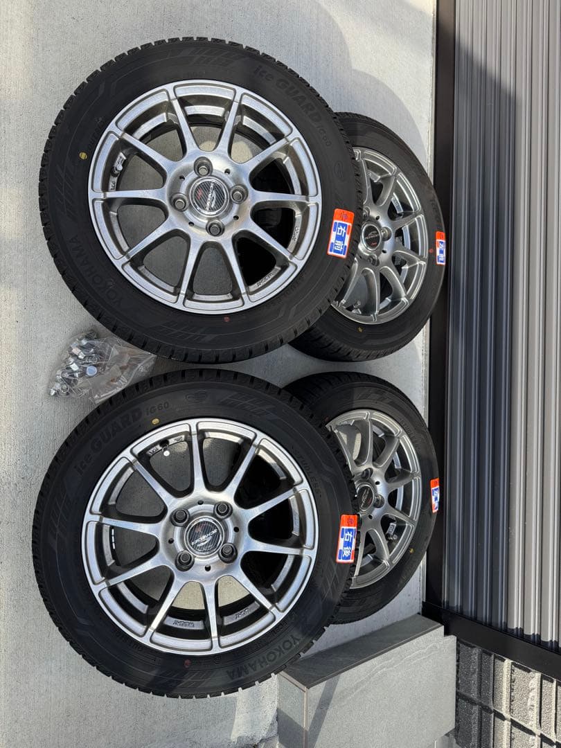 中古スタッドレスアルミ付き155/65R14ヨコハマ　軽自動車用４本セット