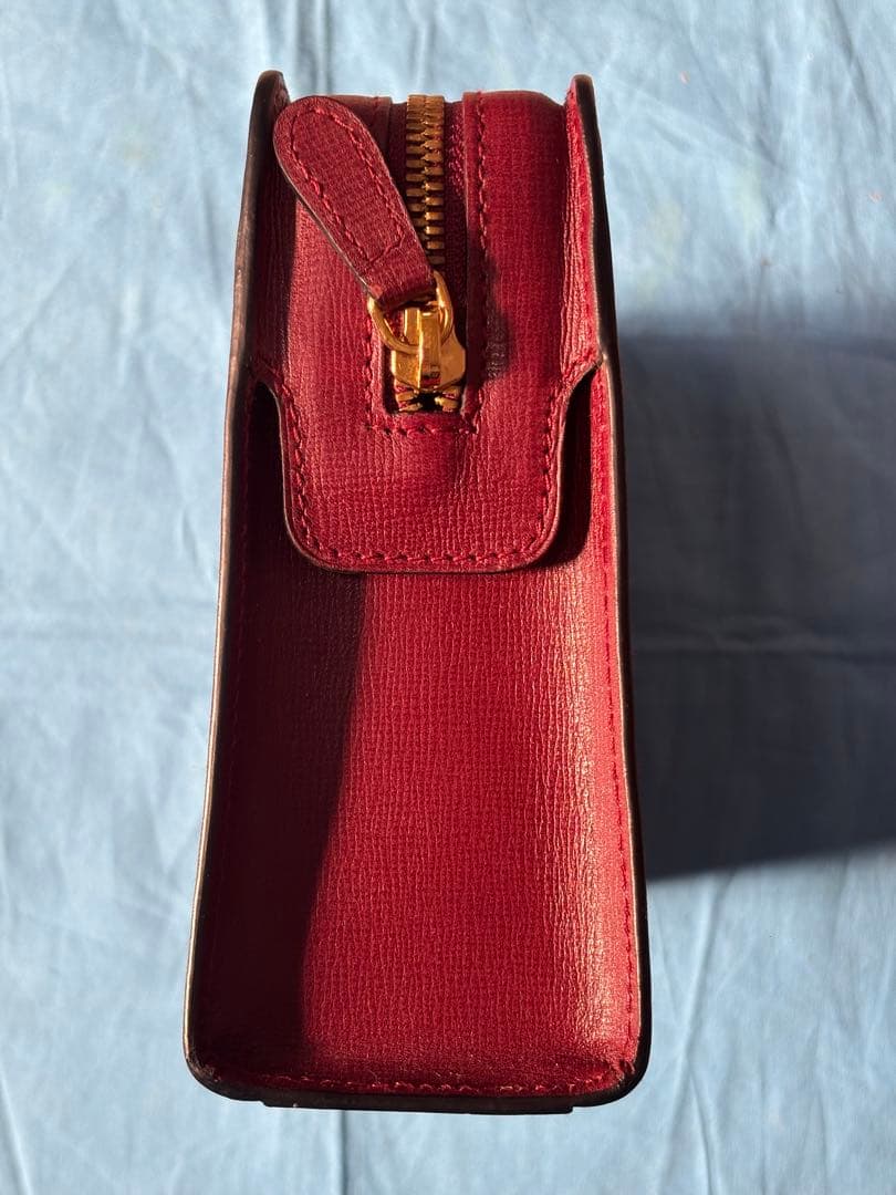 Cartier レザー クラッチバッグ レッド 箱付き