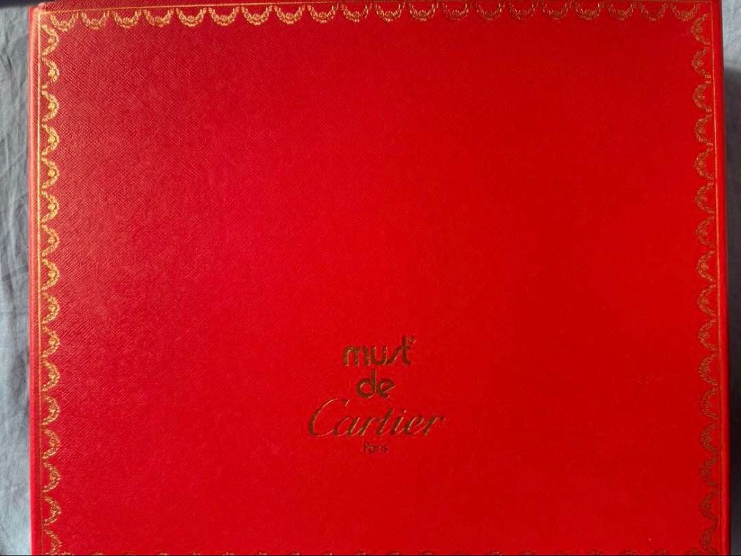 Cartier レザー クラッチバッグ レッド 箱付き