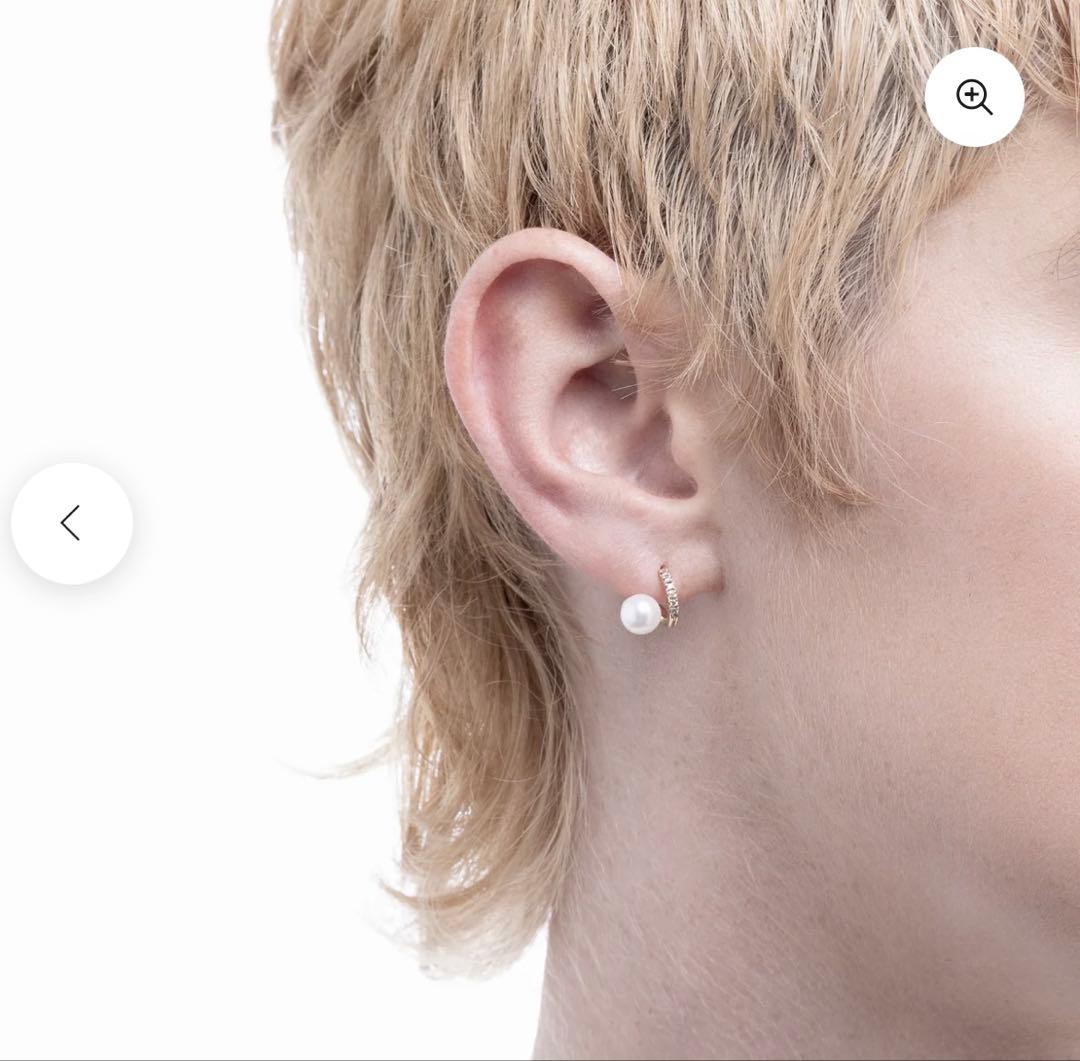 Hirotaka DROSERA ダイヤモンド アコヤパール ピアス 右耳用