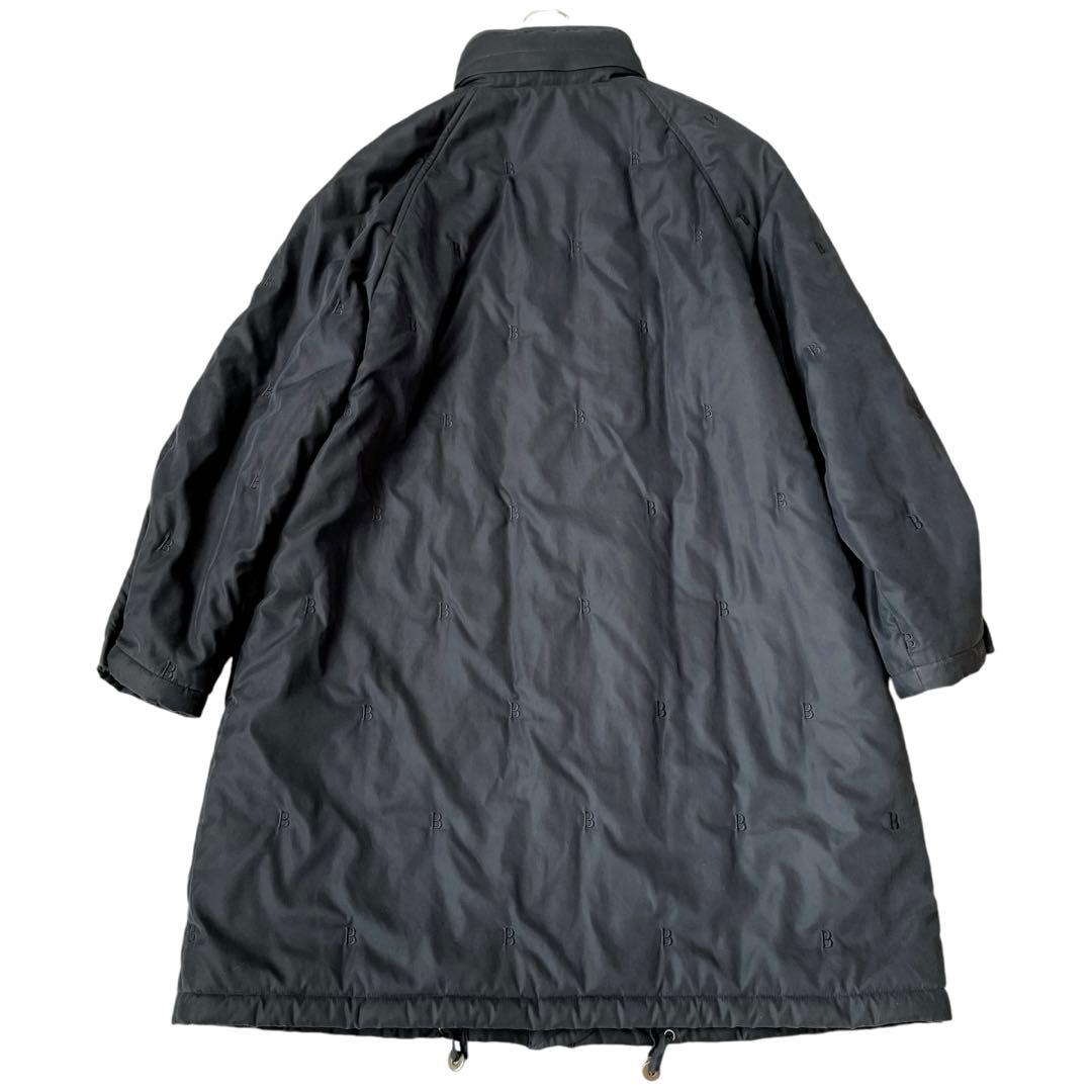 希少✨バーバリー　モッズコート　Bロゴ　B金具　ノバチェック　フード収納可能　黒