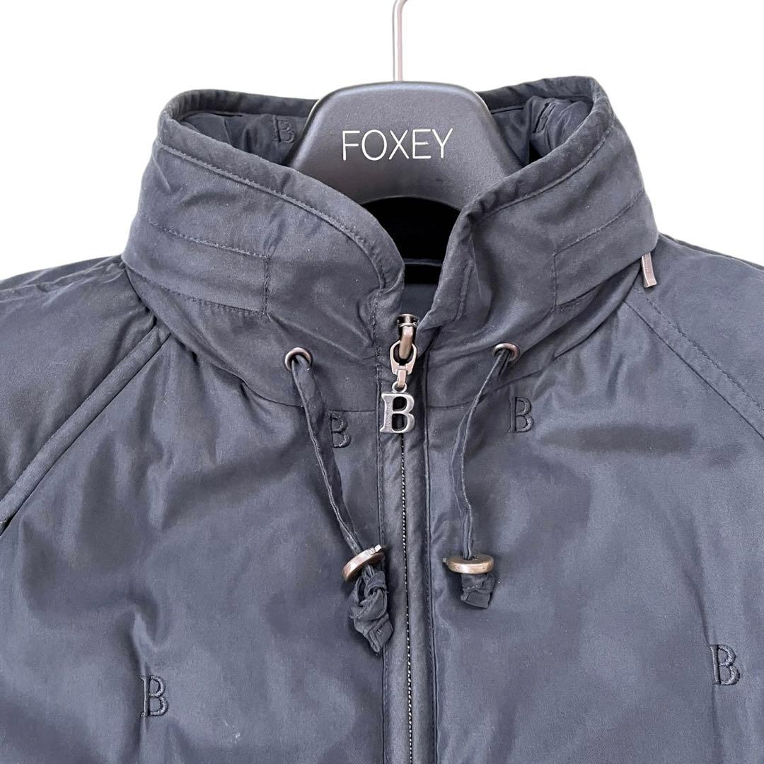 希少✨バーバリー　モッズコート　Bロゴ　B金具　ノバチェック　フード収納可能　黒