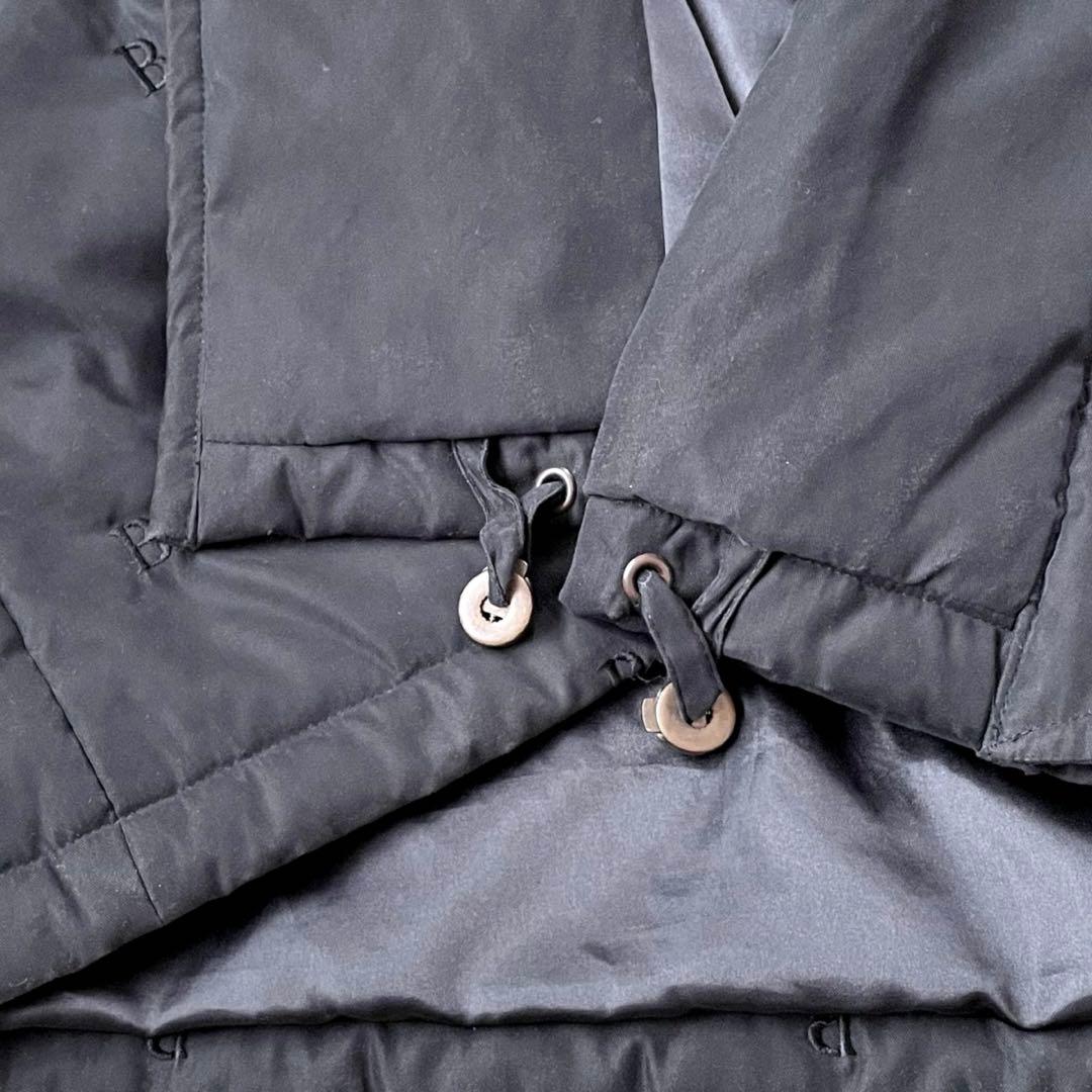 希少✨バーバリー　モッズコート　Bロゴ　B金具　ノバチェック　フード収納可能　黒