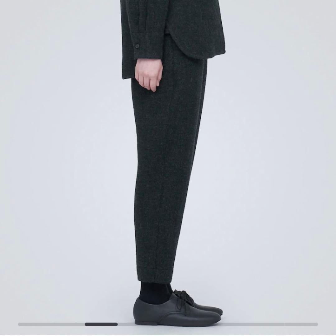 【新品】再生ウール混二重織りパンツ　無印良品