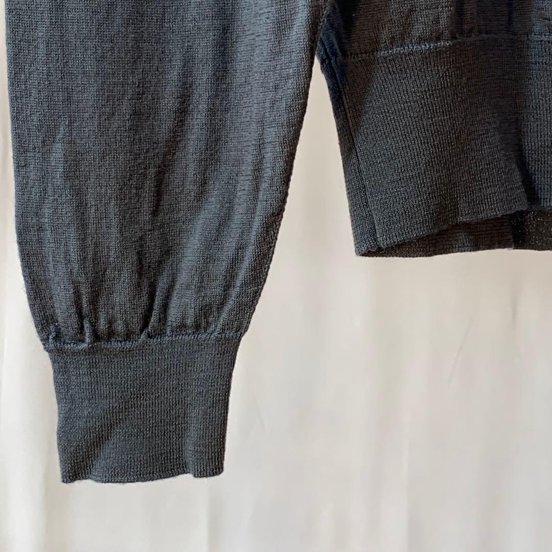 ジョンスメドレー JOHN SMEDLEY ニットポロ グレー