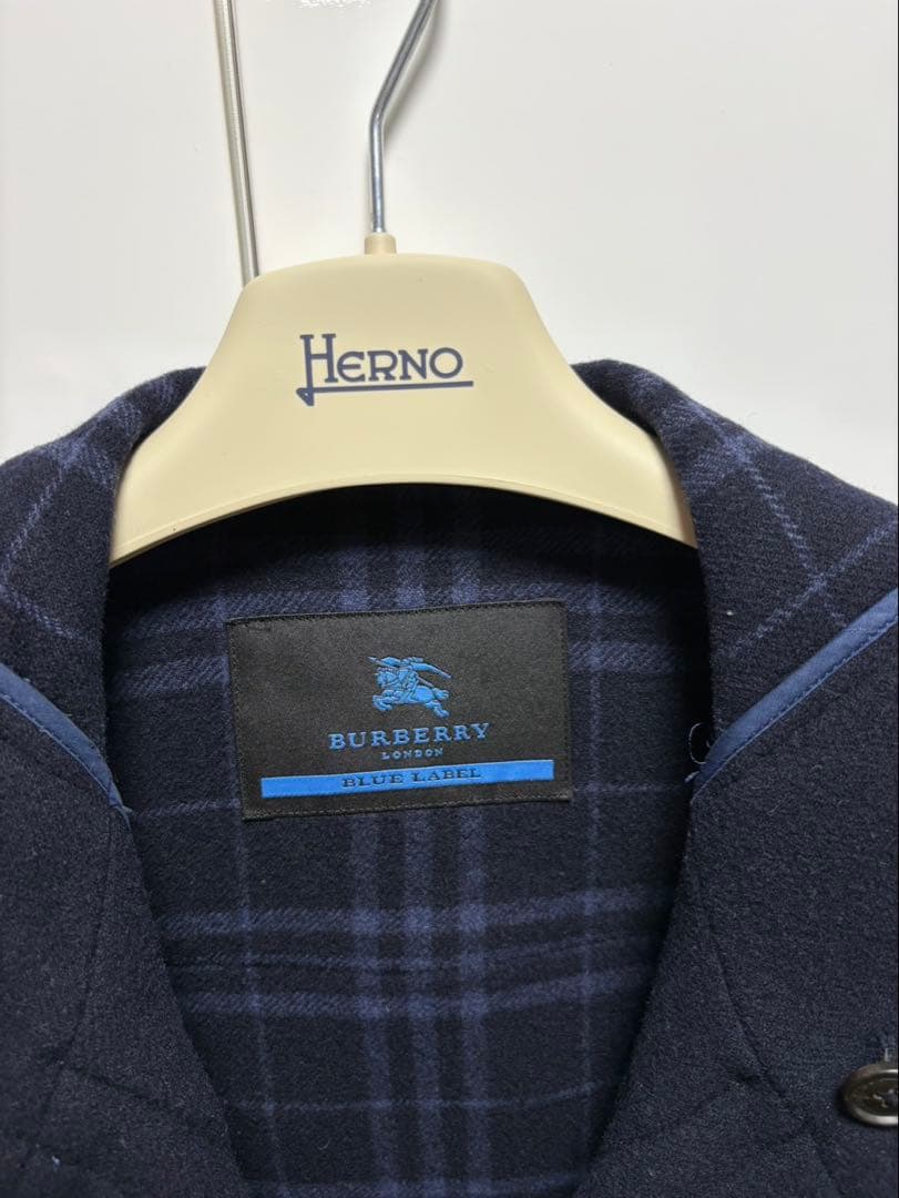 バーバリーロンドン ブルーレーベル ダッフルコート ネイビー Mサイズ