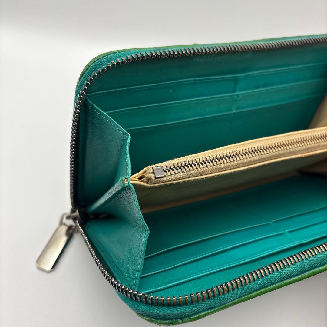 ◆正規品◆ボッティガヴェネタイントレチャート ラウンドファスナー長財布オマケ付き