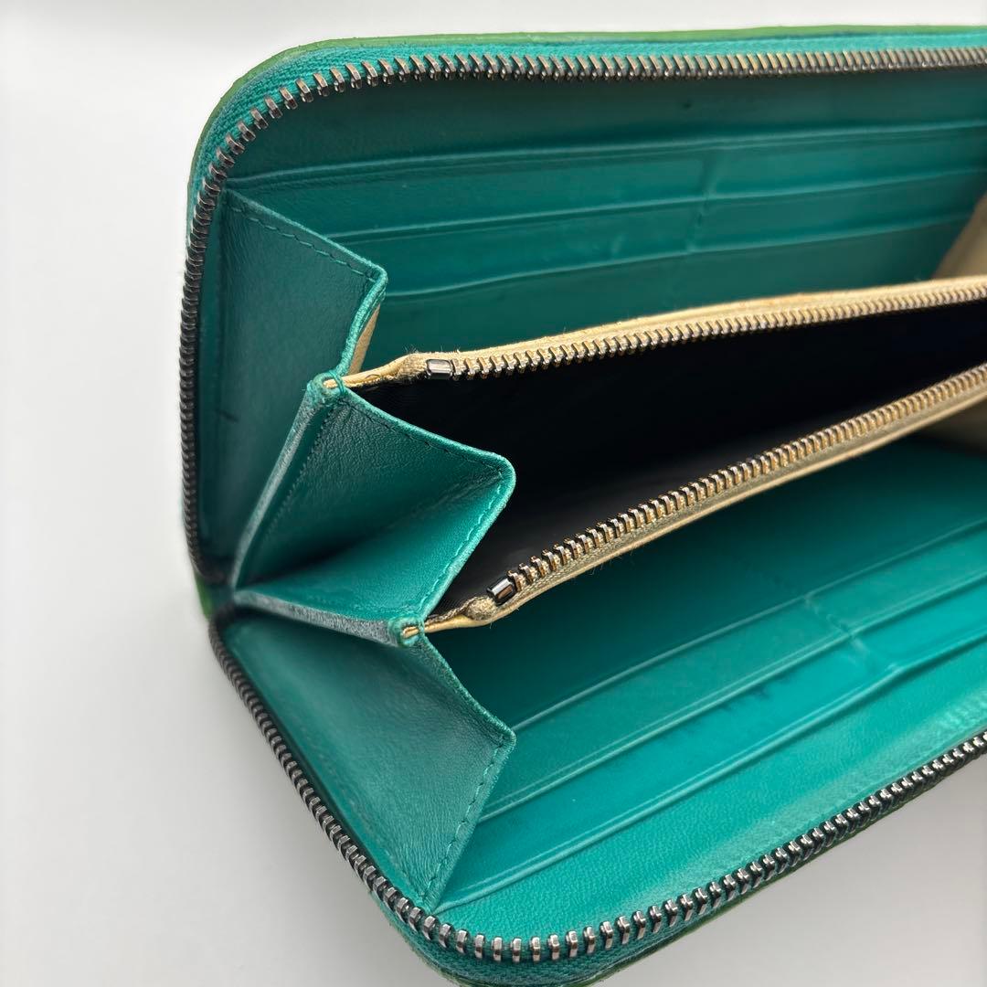 ◆正規品◆ボッティガヴェネタイントレチャート ラウンドファスナー長財布オマケ付き