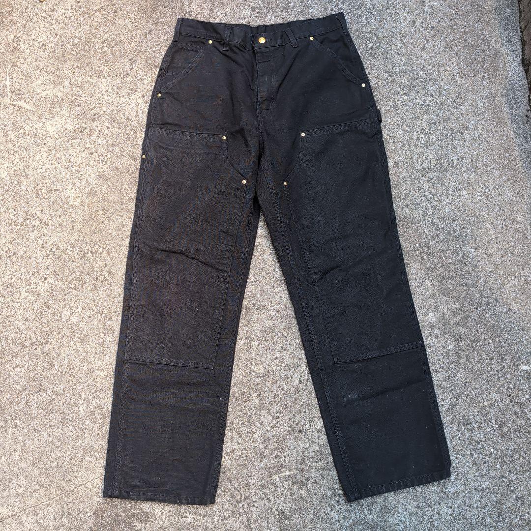 Carhartt ダブルニー　ブラック　B01　34×32　メキシコ製