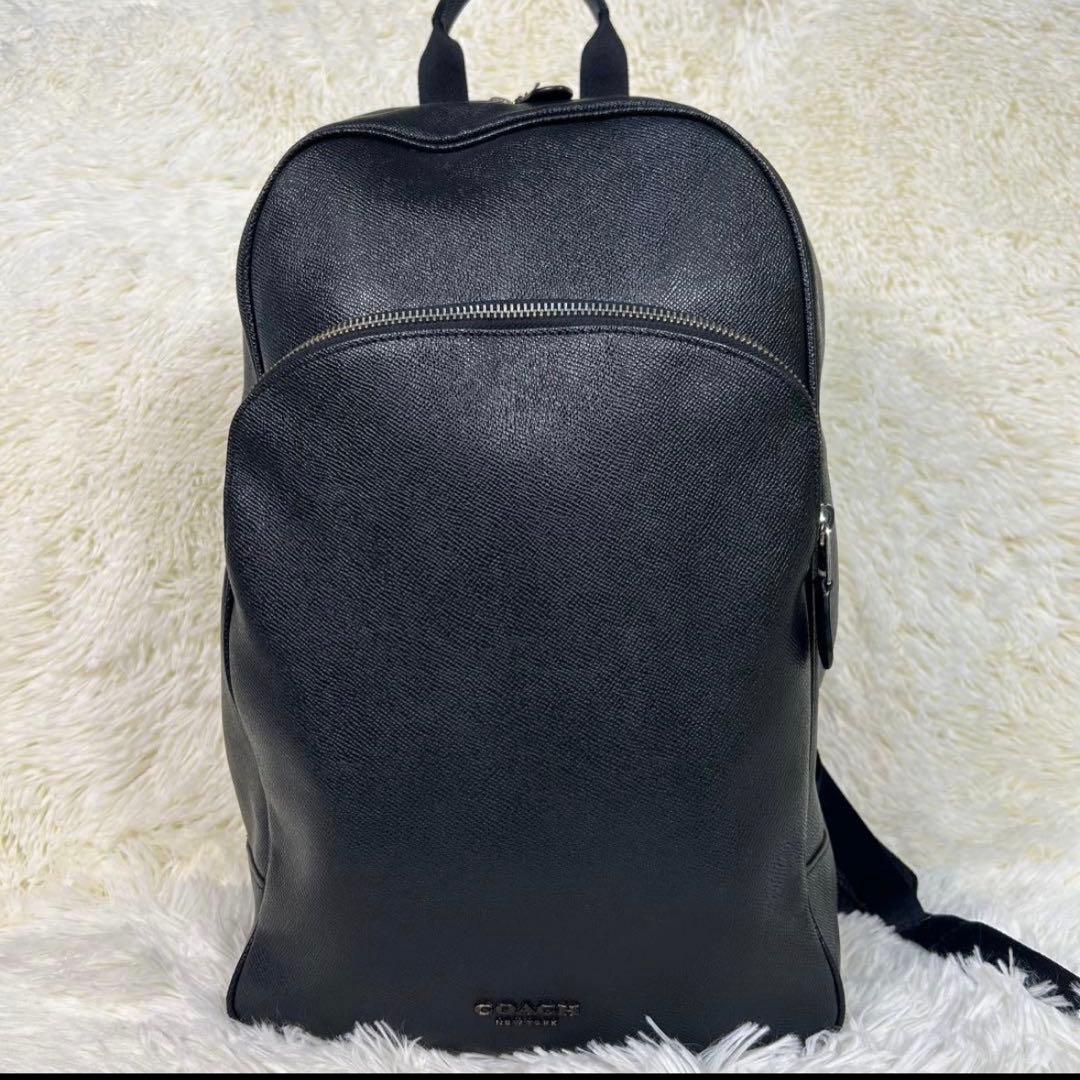コーチ　リュック　グラハム　ガンメタル　ベケット　レザー　ブラック