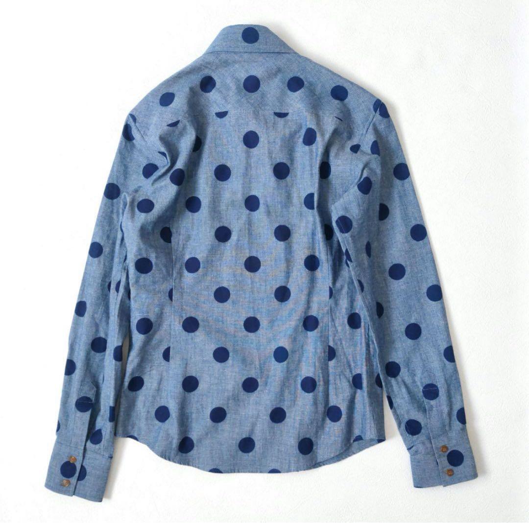 【美品】ヴィヴィアンウエストウッドマン　シャツ　アシンメトリー　オーブ　ドット