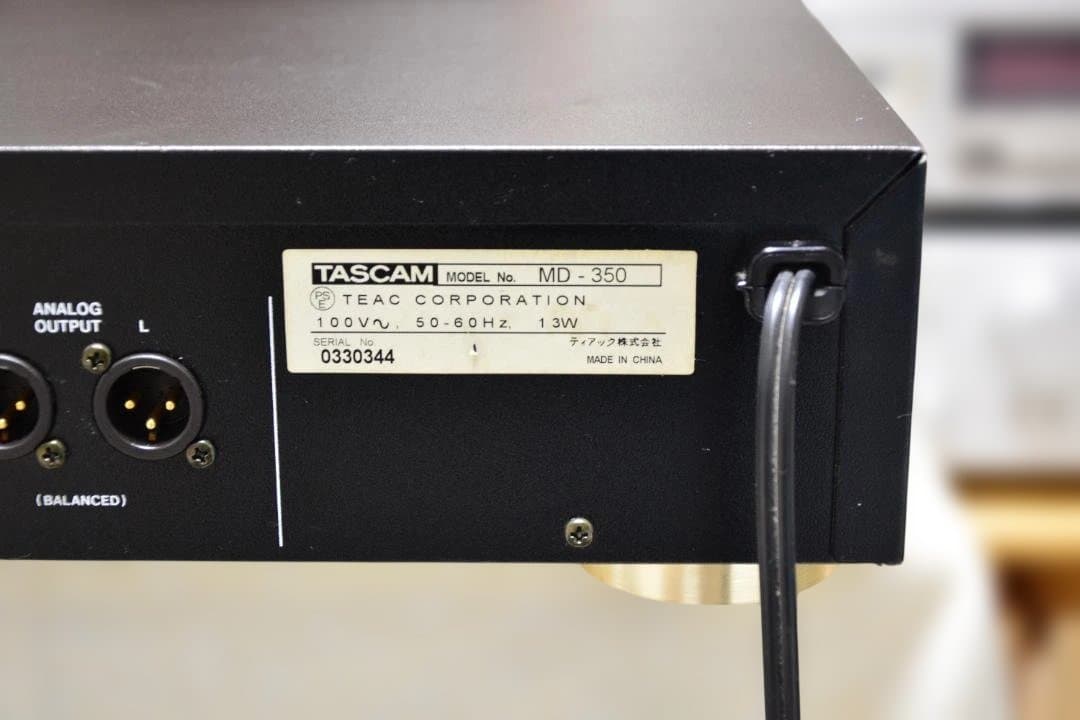TASCAM MD-350 MDデッキ（業務用）