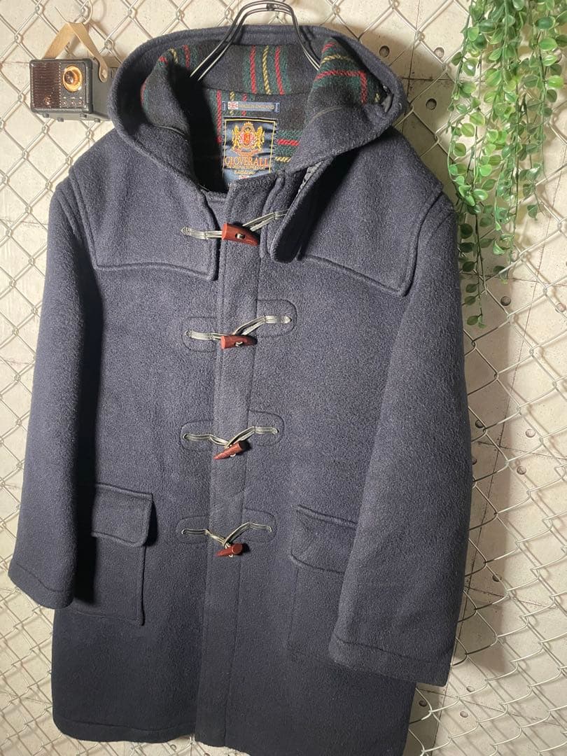 90s Gloverall グローバーオール ダッフルコート 裏地チェック XL