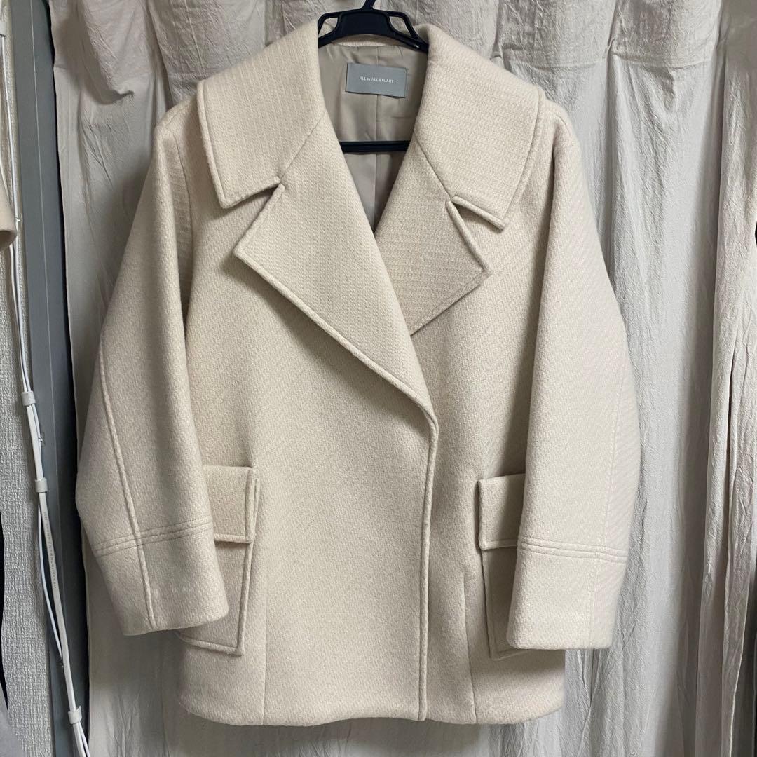JILL by JILL STUART ホワイト ウール混合 ピーコート