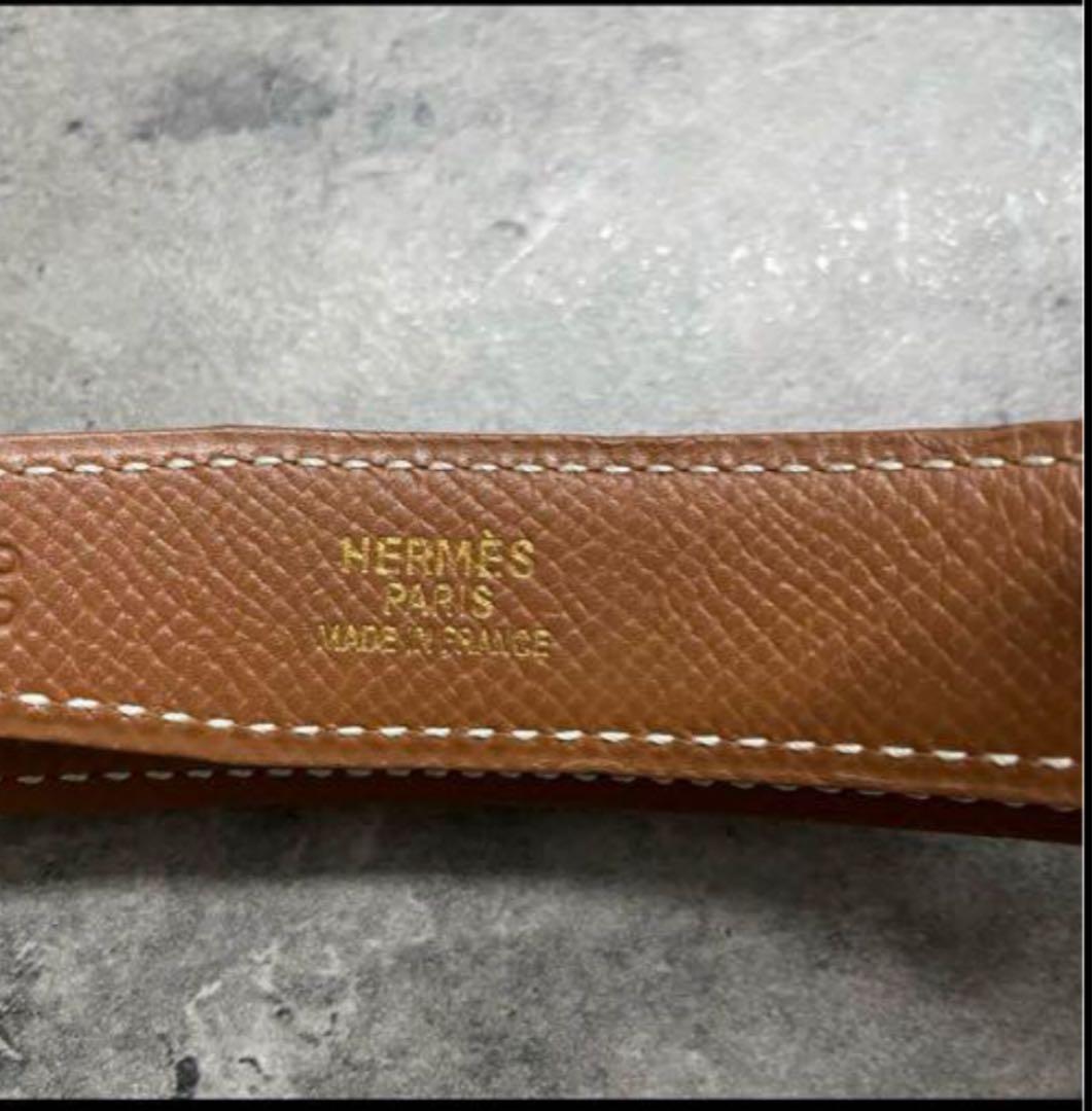 みな　美品　エルメス　コンスタンスレザー Hバックル リバーシブルベルト
