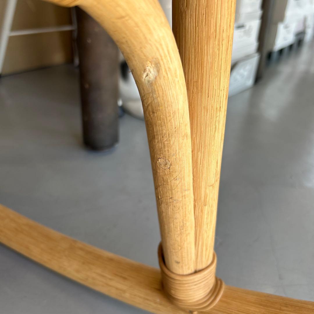 チェア付きベビーベッド　ラタンゆりかご