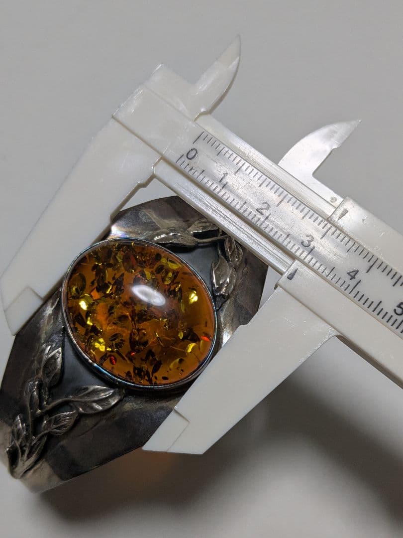 天然琥珀 バングル SV925 ヴィンテージ