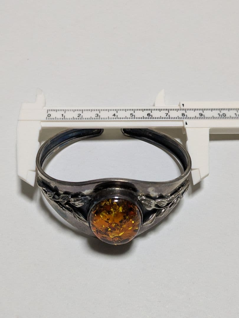 天然琥珀 バングル SV925 ヴィンテージ