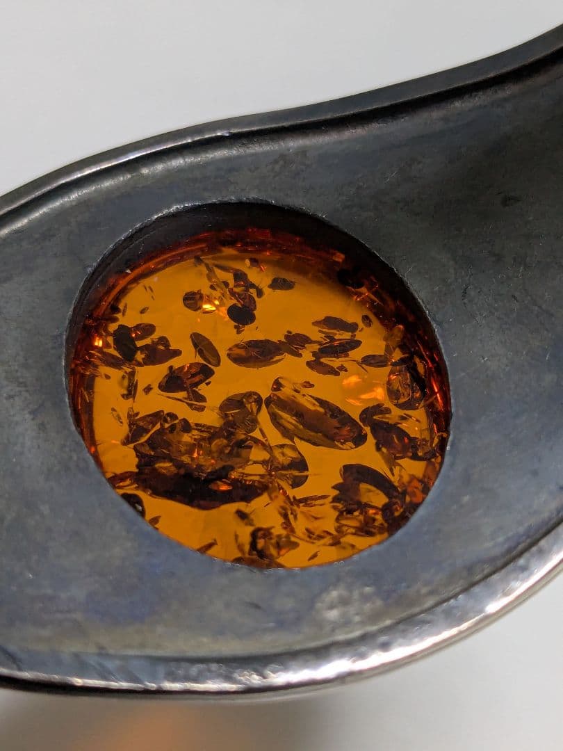 天然琥珀 バングル SV925 ヴィンテージ