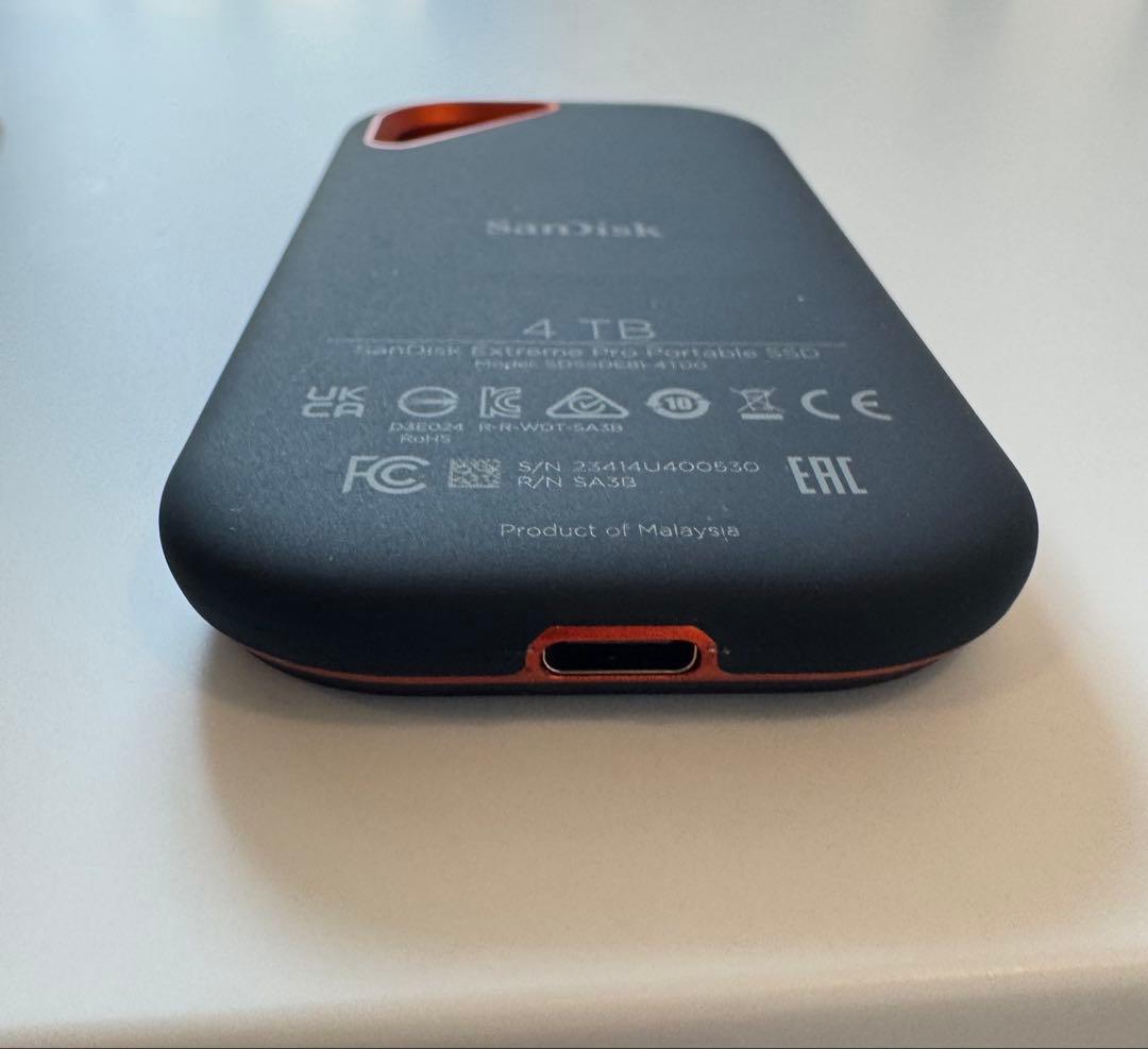 SanDisk エクストリームプロ ポータブルSSD 4TB