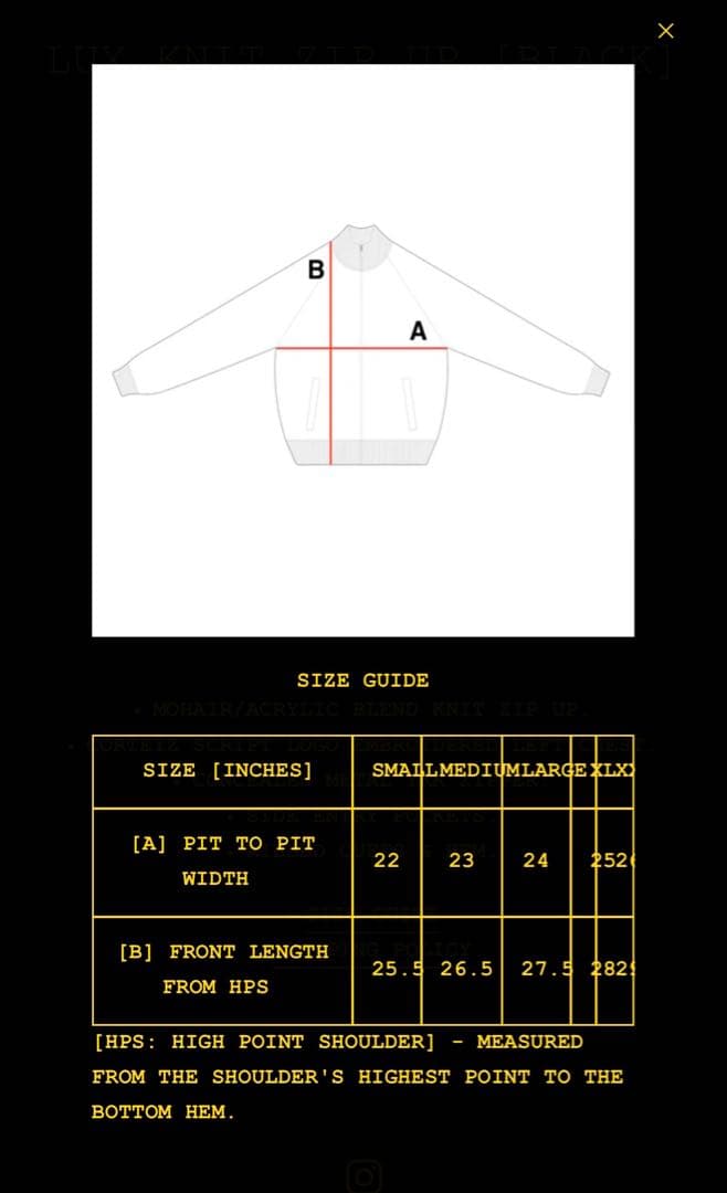 Corteiz LUX KNIT ZIP UP [BLACK] ニット