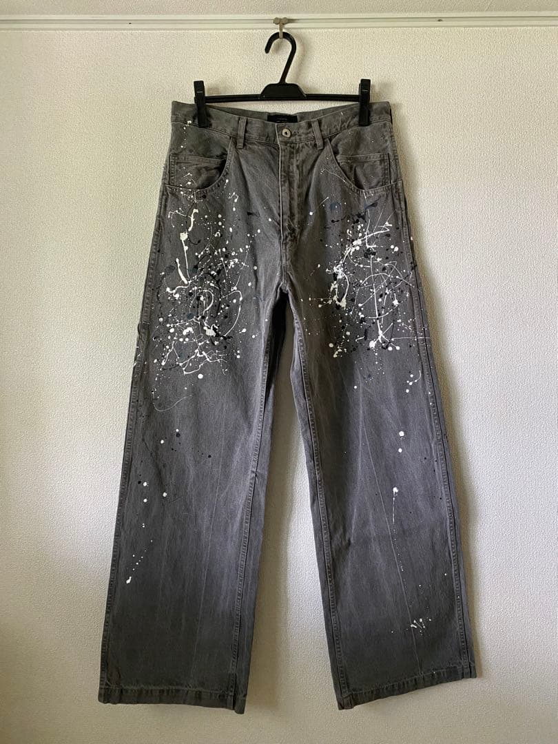 ensou. SPLASH PAINTER JEANS デニムパンツ 柿の葉