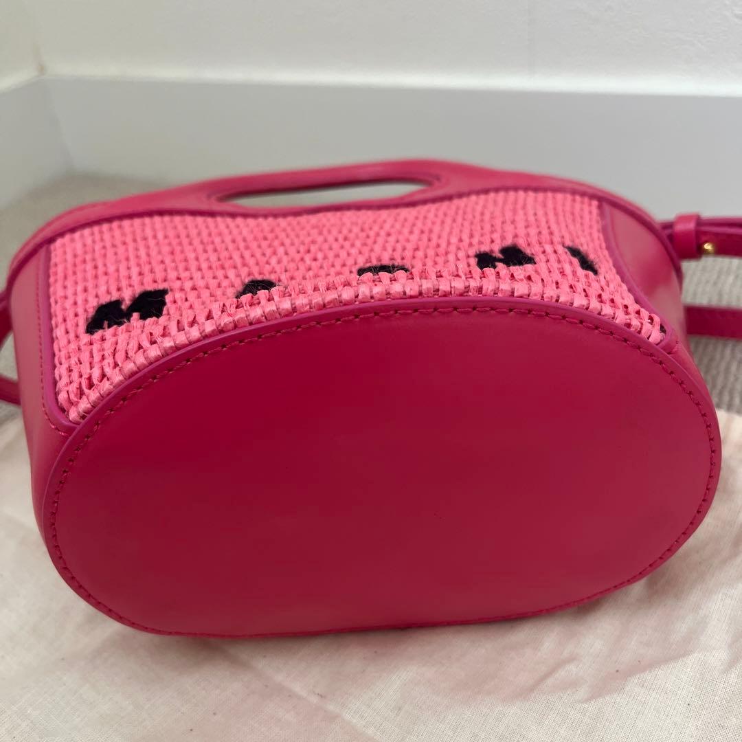 MARNI マルニ　ピンク ショルダー　かごバッグ　マイクロ