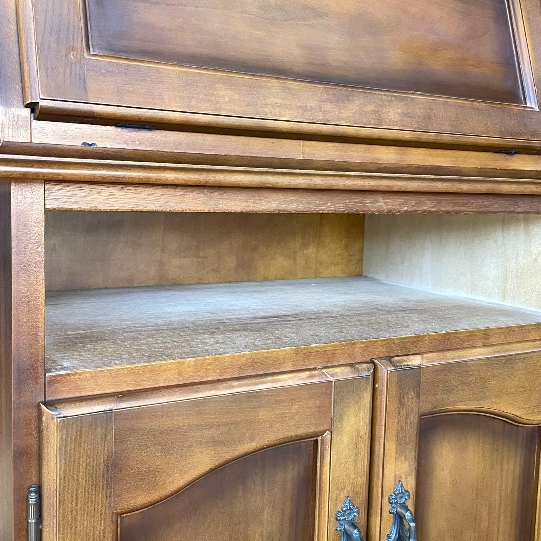 【希少】カリモク コロニアル ライティングビューロー デスク チェスト 木製