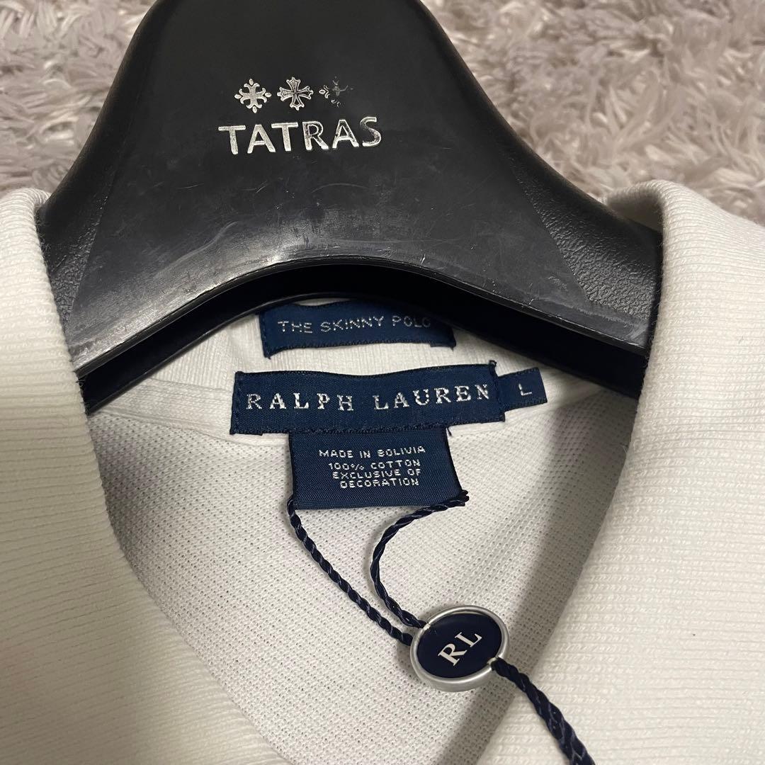 新品未使用　ラルフローレン　半袖ポロシャツ　ビッグポニー　刺繍　L ホワイト