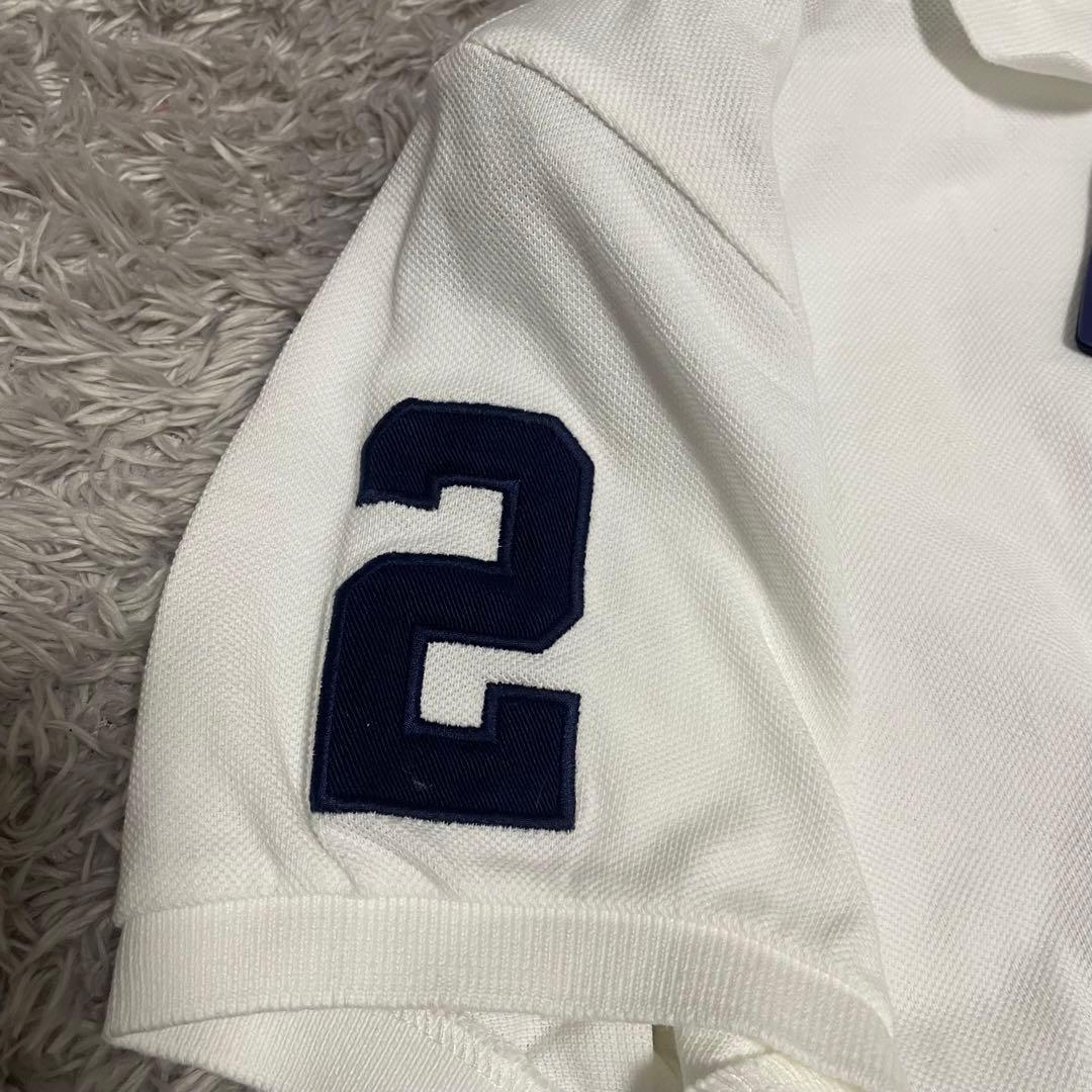 新品未使用　ラルフローレン　半袖ポロシャツ　ビッグポニー　刺繍　L ホワイト