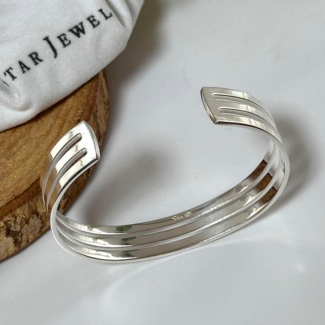 【美品】スタージュエリー SV925 バングル シルバー シンプル