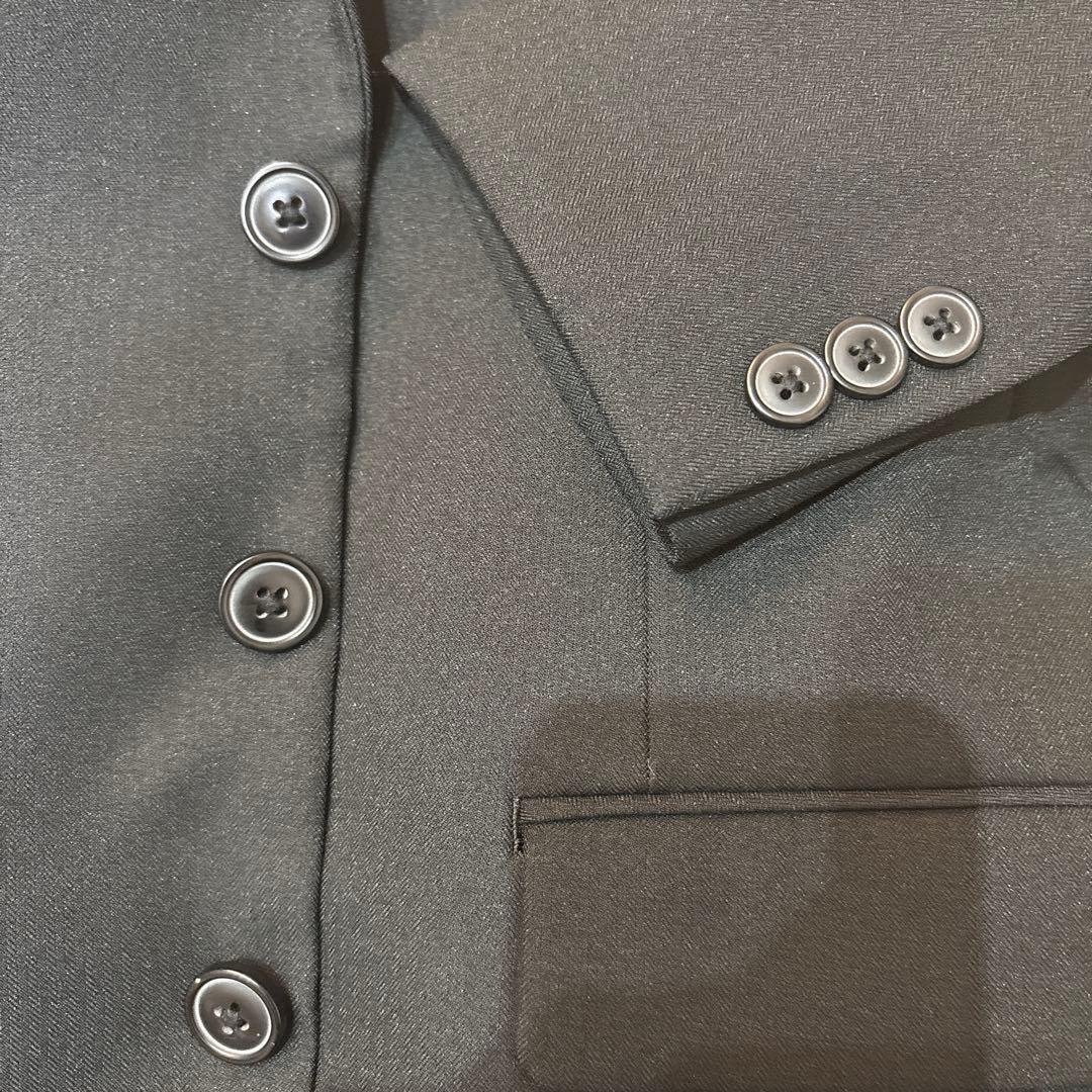 スーツ　フォーマル 卒業式 セット男子160黒 ストライプ