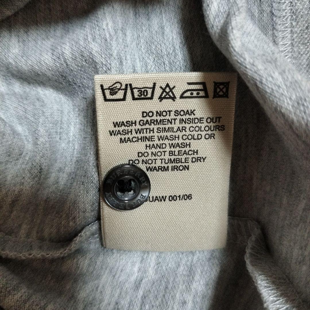 BURBERRY グレー 長袖ポロシャツ M
