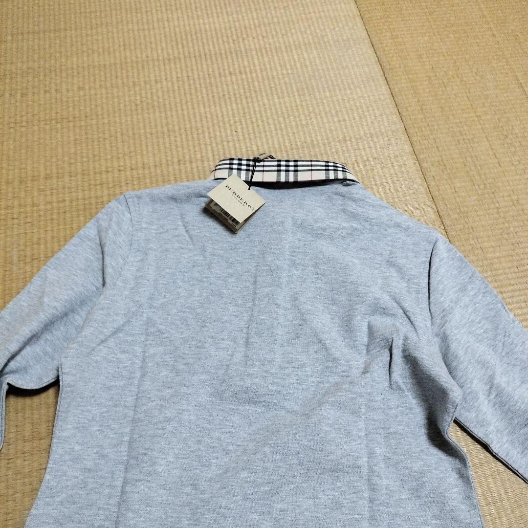 BURBERRY グレー 長袖ポロシャツ M