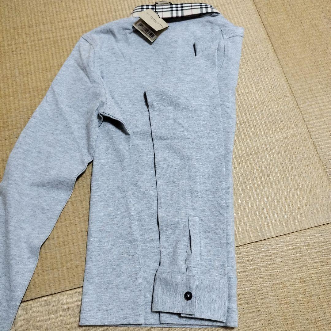 BURBERRY グレー 長袖ポロシャツ M