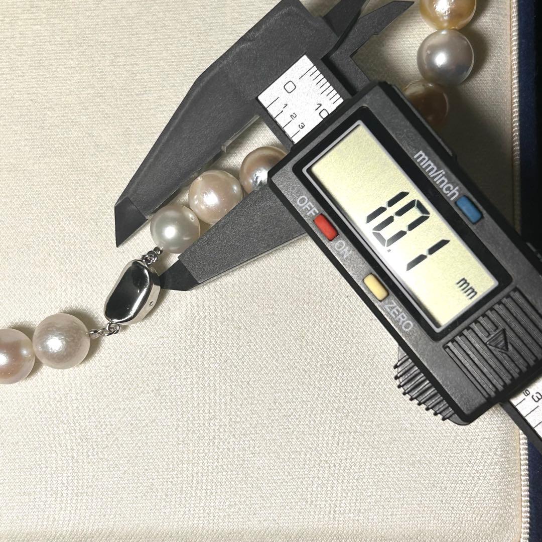 【テリ◎/大珠✨】黒蝶 白蝶 真珠 ネックレス 本真珠 パール マルチカラー