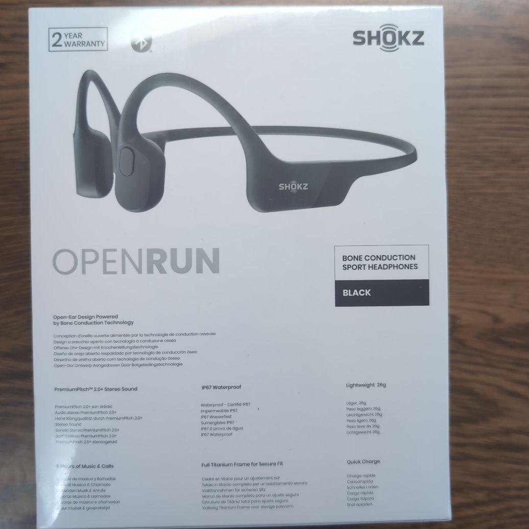 SHOKZ OPENRUN 骨伝導ヘッドフォン ブラック