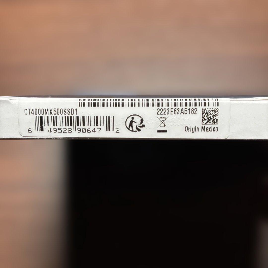 【新品】 4TB SSD Crucial CT4000MX500SSD ②