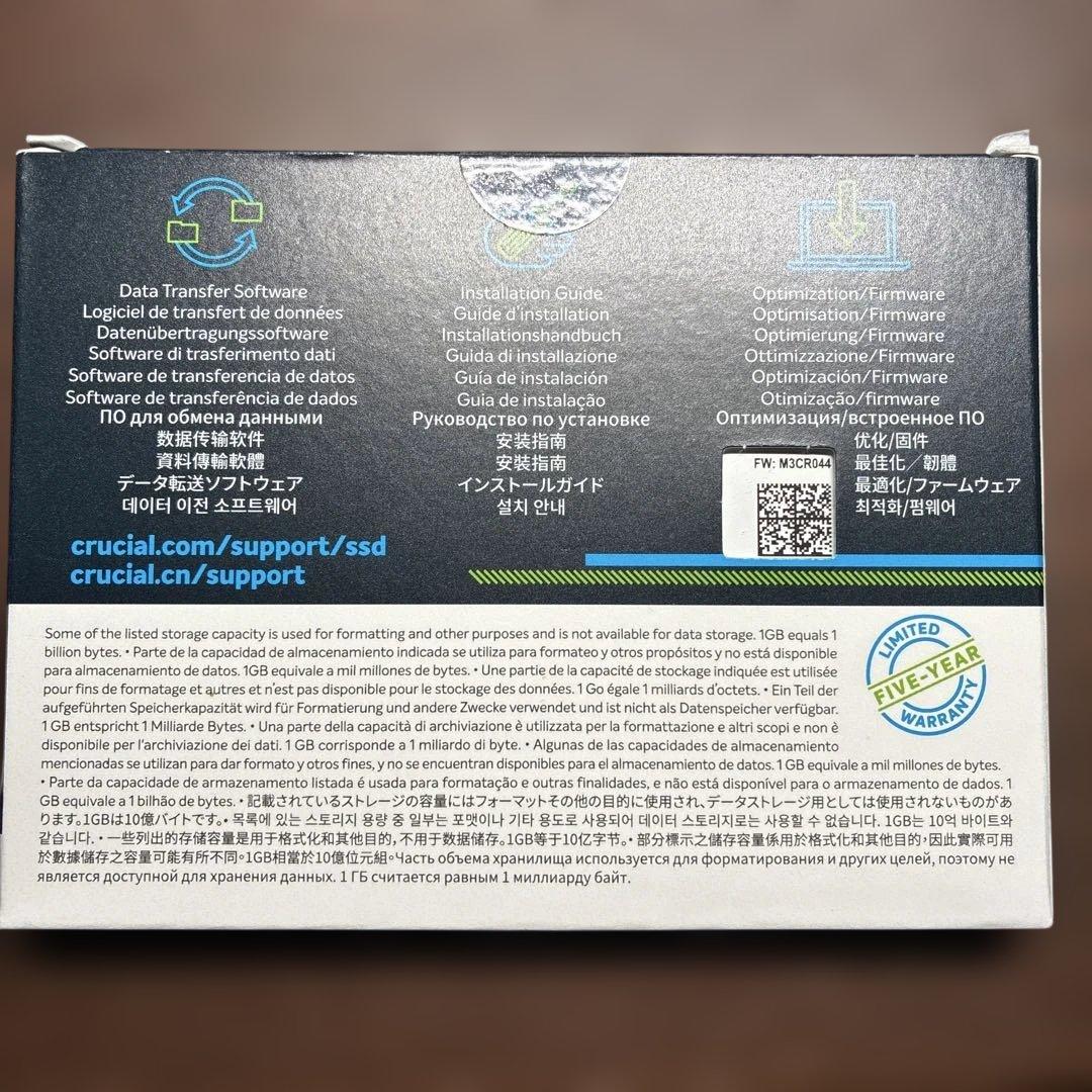 【新品】 4TB SSD Crucial CT4000MX500SSD ②