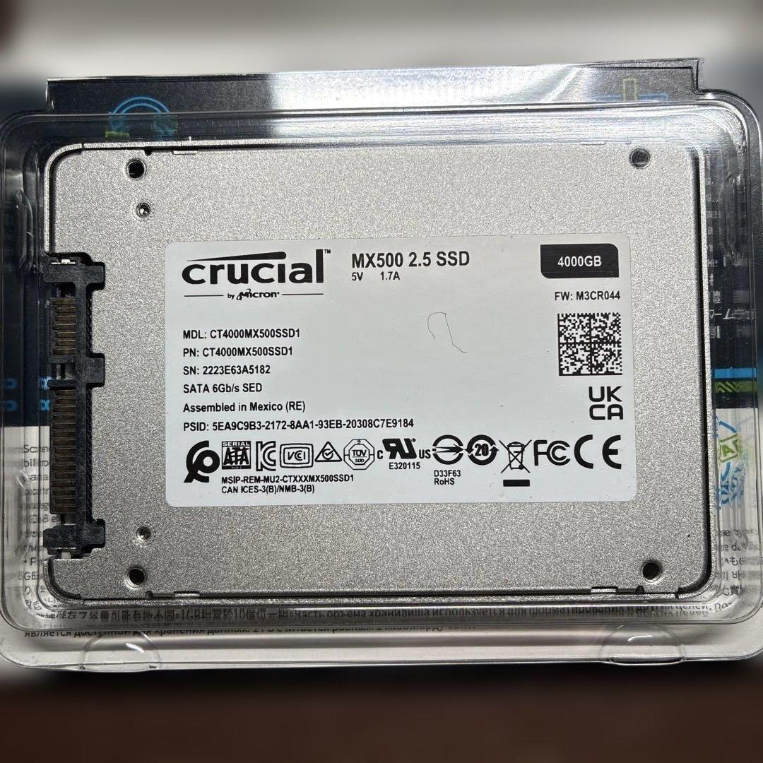 【新品】 4TB SSD Crucial CT4000MX500SSD ②