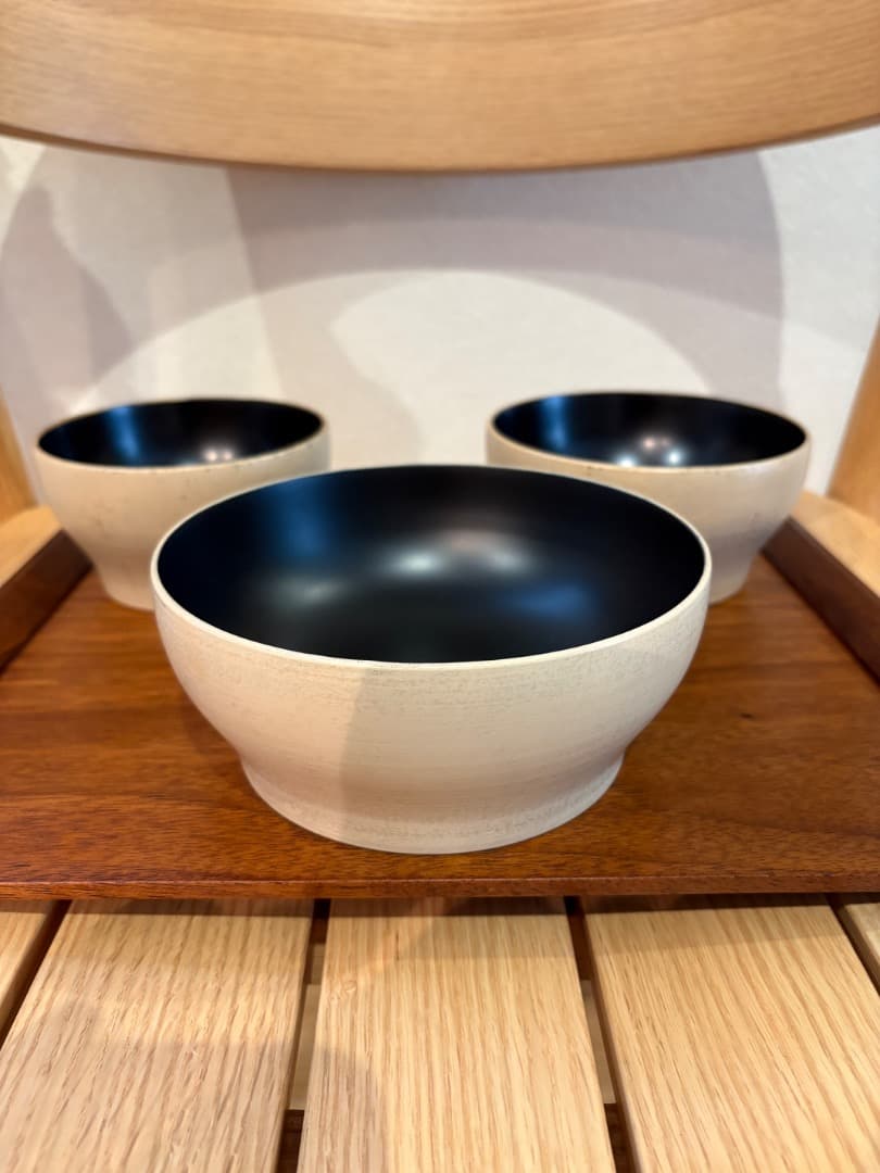 赤木明登 正法寺椀【白漆】セット