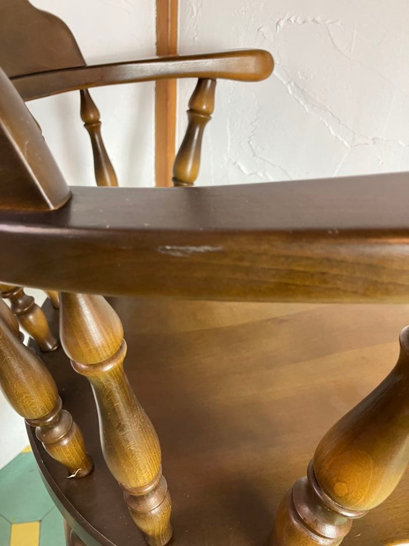 飛騨産業　キツツキ　ダイニングチェア　アームチェア　イス　椅子　チェア　①