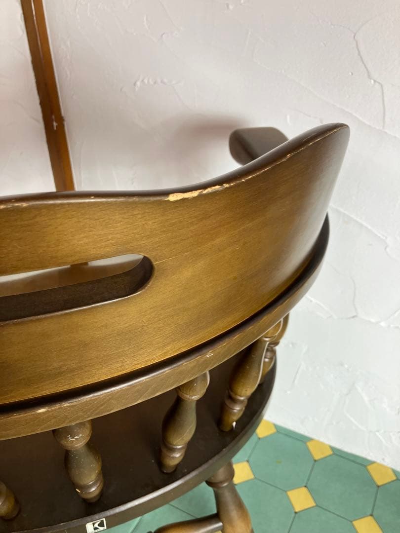 飛騨産業　キツツキ　ダイニングチェア　アームチェア　イス　椅子　チェア　①