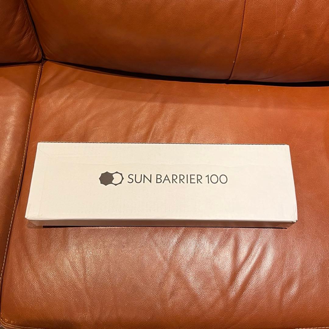 新品未開封 サンバリア 折りたたみ日傘 2段折り キューブ グレー 木曲がり手元