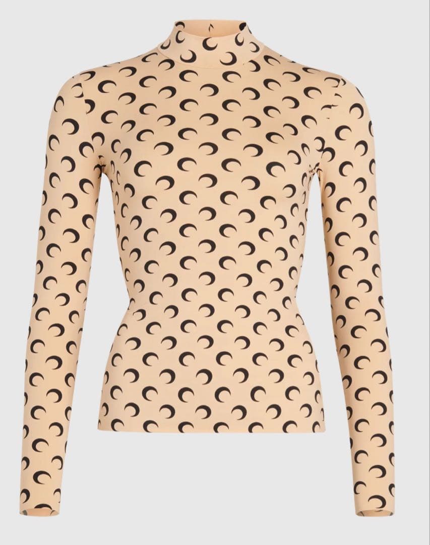 【MARINE SERRE】Second skin highneck top