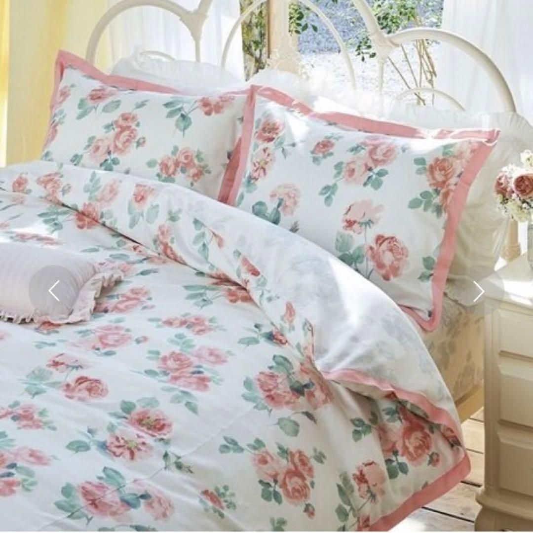 ローラアシュレイ　ダブル　掛布団カバー、ボックスシーツ、枕カバーセット