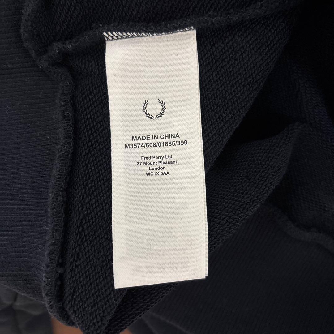 FRED PERRY ネイビー ハーフジップ トレーナー