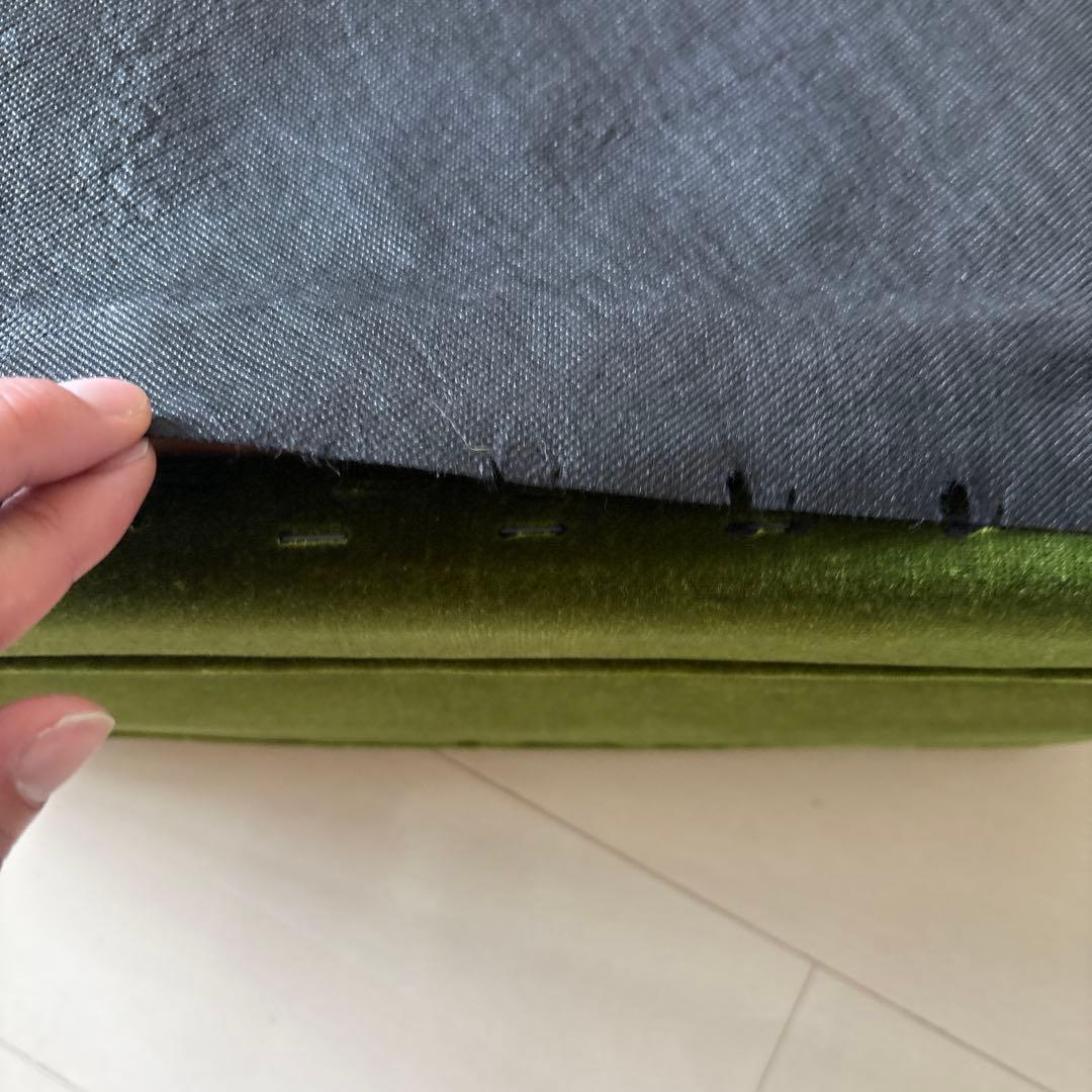 美品 カリモク60 モケットグリーン オットマン